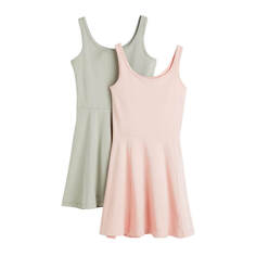 Комплект из двух платьев из джерси H&amp;M, розовый/зеленый H&M