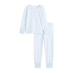 Пижама с отворотом на манжете H&amp;M Striped, голубой H&M