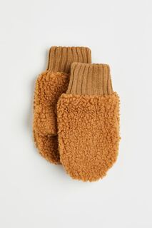 Перчатки с плюшевым мишкой H&amp;M, коричневый H&M