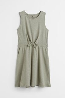 Платье с завязками H&amp;M, хаки H&M