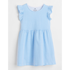 Платье из хлопкового джерси H&amp;M Striped, голубой H&M