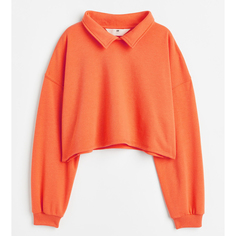 Толстовка свободного кроя H&amp;M Solid-color, оранжевый H&M