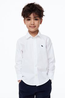 Хлопчатобумажная рубашка H&amp;M, белый H&M