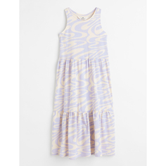Хлопковое платье H&amp;M Patterned, светло-фиолетовый/белый H&M