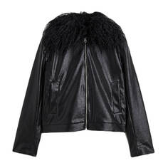 Куртка H&amp;M With A Fluffy Collar, черный H&M