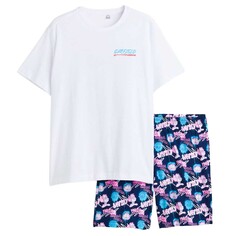 Пижама H&amp;M Garfield T-shirt And Shorts, белый/синий H&M