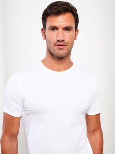 Мужская футболка с круглым вырезом и короткими рукавами LCW Vision