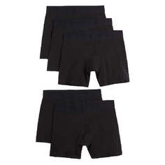 Комплект трусов-боксеров H&amp;M Cotton Boxer Shorts, 5 предметов, черный H&M