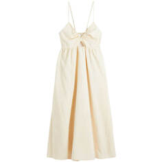 Платье H&amp;M V-neck Drawstring-detail, кремовый H&M