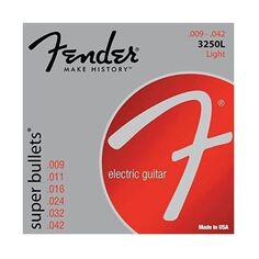 Струны Fender 3250LR Super Bullets для электрогитары никелированный стальной шарик на конце (толщина 9-42)