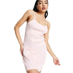 Платье Nike Essential Mini Swoosh Ribbed, светло-розовый