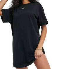 Платье-футболка Nike Mini Swoosh Oversized, черный