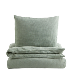 Комплект односпального постельного белья H&amp;M Home, зеленый шалфей