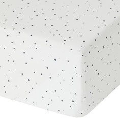 Простыня на резинке H&amp;M Home Fitted Crib Dotted 60х120, белый