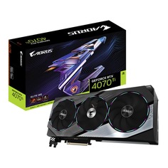 Видеокарта Gigabyte Aorus GeForce RTX 4070 Ti Elite, 12 Гб, GV-N407TAORUS E-12GD