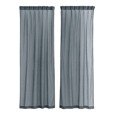 Шторы H&amp;M Home 2-pack Airy Multiway, 2 предмета, темно-серый