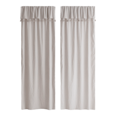 Шторы H&amp;M Home 2-pack Tasseled Panels, 2 предмета, светло-серый