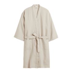 Халат H&amp;M Home Washed Linen, бежевый