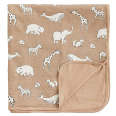 Детский плед H&amp;M Home Animals Jersey, темно-бежевый