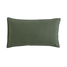 Наволочка из мягкого стираного льна H&amp;M Home Washed Linen, темно-зеленый