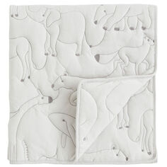 Детское одеяло H&amp;M Home Animals Quilted Cotton, светло-серый