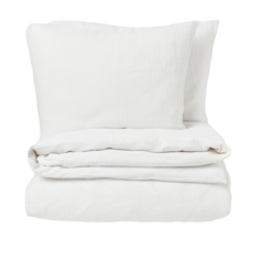 Комплект двуспального постельного белья H&amp;M Home Muslin, белый