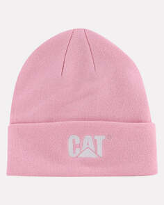 Женская шапка-бини с манжетами CAT, розовый Caterpillar