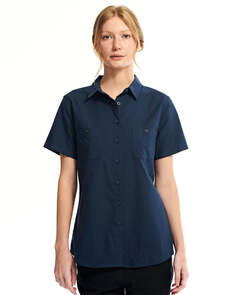 Женская классическая оксфордская рабочая рубашка CAT, синий Caterpillar