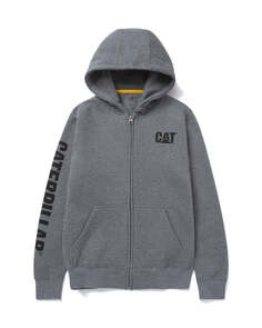 Женская толстовка с капюшоном на молнии с логотипом CAT, серый Caterpillar