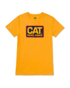 Женская футболка CAT Diesel Power, желтый/оранжевый Caterpillar