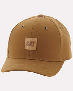 Мужская кожаная кепка с нашивками CAT, бронза Caterpillar