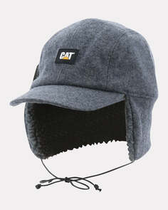 Мужская шапка-ушанка из смесовой шерсти CAT, серый Caterpillar