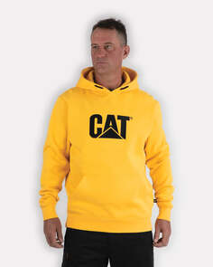 Мужская толстовка с капюшоном CAT, желтый/черный Caterpillar