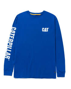 Мужская футболка с длинным рукавом с логотипом CAT, синий Caterpillar