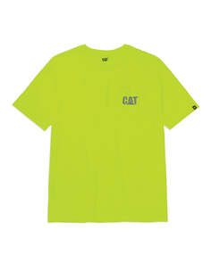 Мужская футболка с карманом Hi-Vis CAT, яркий желтый Caterpillar