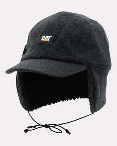 Мужская шапка-ушанка из смесовой шерсти CAT, темно-серый Caterpillar