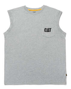 Мужская футболка без рукавов и карманов CAT, серый Caterpillar