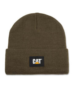 Мужская шапка с манжетами CAT Label, болотный Caterpillar