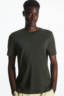 Легкая футболка обычного кроя, темно-зеленый COS
