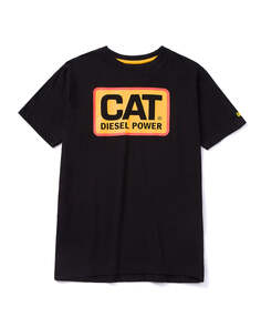 Мужская футболка CAT Diesel Power, черный/оранжевый Caterpillar