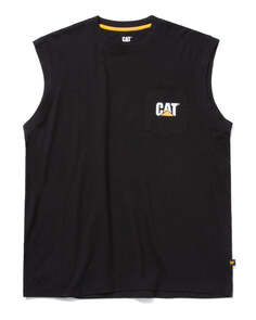 Мужская футболка без рукавов и карманов CAT, черный Caterpillar