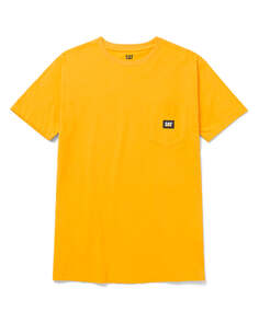 Мужская футболка с лейблом и карманом CAT, желтый Caterpillar
