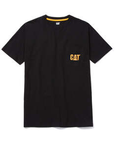 Мужская футболка с логотипом и карманом CAT, черный Caterpillar