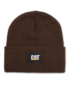 Мужская шапка с манжетами CAT Label, темно-коричневый Caterpillar