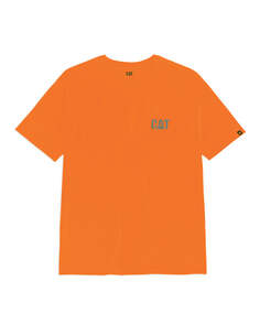 Мужская футболка с карманом Hi-Vis CAT, оранжевый Caterpillar