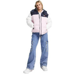 Куртка Tommy Jeans Polyester Hooded Alaska Down Filling Puffer, белый/розовый/синий