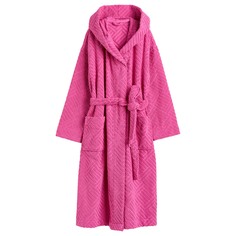 Махровый халат H&amp;M Patterned Hooded Terry, розовый H&M