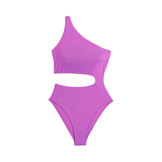 Слитный купальник H&amp;M High Leg One-Shoulder, фиолетовый H&M