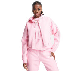 Худи Adidas Originals Luxe Lounge Zip Through, розовый