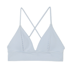 Лиф H&amp;M Padded Bikini Top, голубой/белый H&M